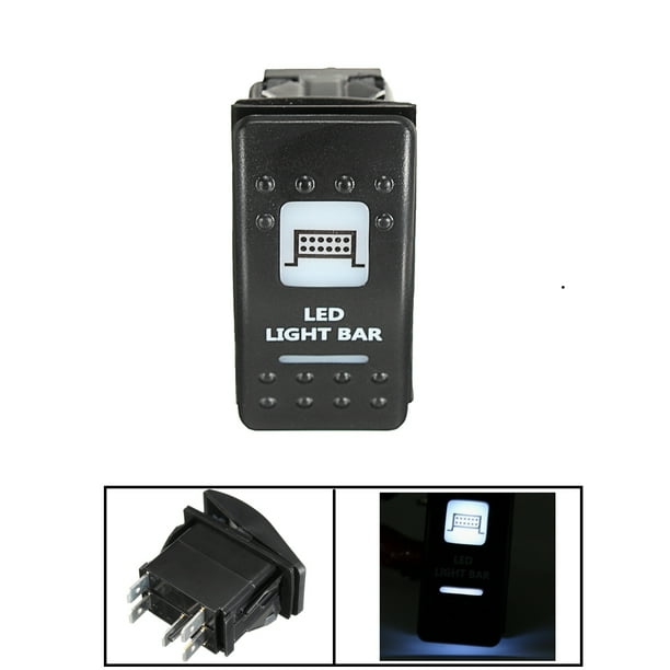 White LED Light Bar Rocker Toggle Switch For Can AM Maverick Commander 800 1000
